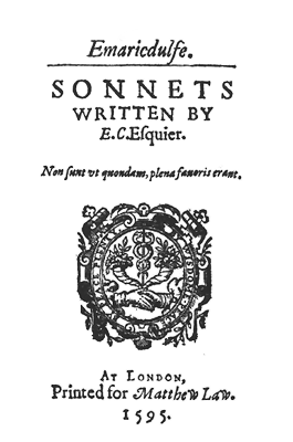 [Original Title Page of Emaricdulfe, 1595]