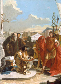 Gianbattista Tiepolo – Caesar Contemplating the Head of Pompey