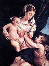 Jacopo Bassano: Madonna and Child with St. John the Baptist.