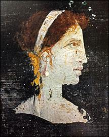 Fresco thought to depict Cleopatra, from Herculaneum