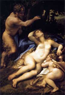 Correggio. Venus, Cupid, and a Satyr, 1525.
