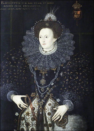 Elizabeth, painting after the Armada Portrait, Charlecote Park