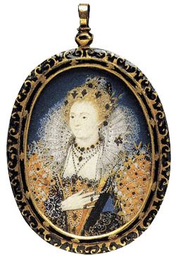Queen Elizabeth I miniature by Nicholas Hilliard, c.1595