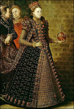 Detail of Elizabeth I and the Three Goddesses, 1569