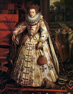 Queen Elizabeth. The Peace Portrait. Marcus Gheeraerts, c.1585.