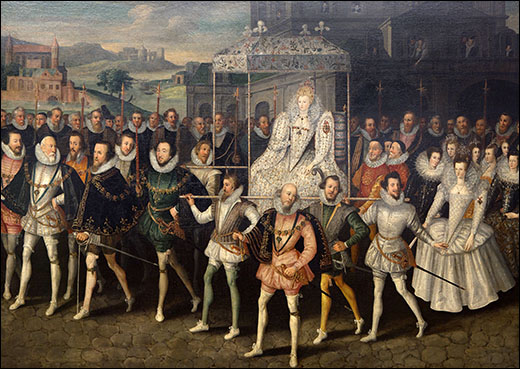 Queen Elizabeth's Procession to Blackfriars, c. 1600. Robert Peake