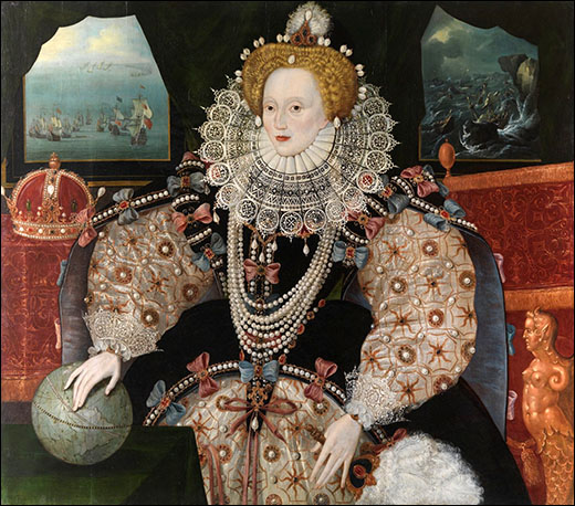 The Armada Portrait of Queen Elizabeth by George Gower, c. 1588