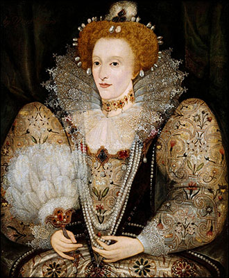 Queen Elizabeth with a Fanc. 1590.