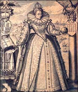 Queen Elizabeth I Engraving by Crispin van de Passe