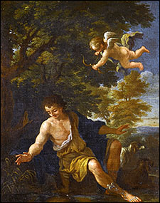 Filippo Lauri. Narcissus and Cupid. 17th century.