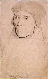 John Fisher, Bishop of Rochester. Sketch by Hans Holbein, the Younger, 1525? Royal Collection.