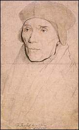 John Fisher, Bishop of Rochester. Sketch by Hans Holbein, the Younger, 1525? Royal Collection.