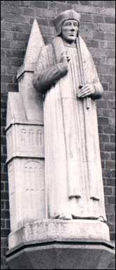 Statue of John Fisher at St John Fisher RC Church, Kidbrooke, London