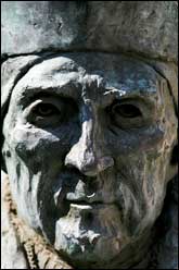 Sculpture of John Fisher by Paul Conrad at St John Fisher Church, Rancho Palos Verdes, California.