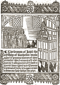 John Fisher's ermon against Martin Luther. Titlepage woodcut