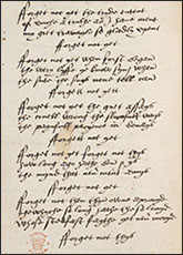 Manuscript image of Wyatt's 'Forget not yet' from the Devonshire MS