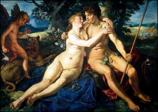 Hendrick Goltzius. Venus and Adonis, 1614