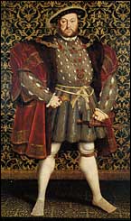 King Henry VIII by Hans Eworth after Holbein's Whitehall mural. Chatsworth.