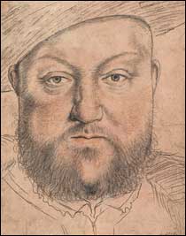 Sketch of Henry VIII, c. 1540? Workshop of Hans Holbein?