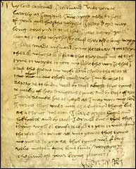 King Henry VIII's manuscript letter to Cardinal Wolsey, 1518. British Library.