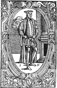 Woodcut Portrait of Heywood from 'Spider and the Flie'