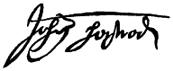 John Heywood's autograph signature