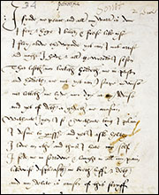 Manuscript image of Wyatt's 'I find no peace' from the Egerton MS