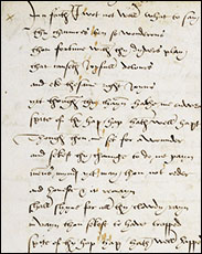 Manuscript image of Wyatt's 'In faith I wot not' from the Egerton MS