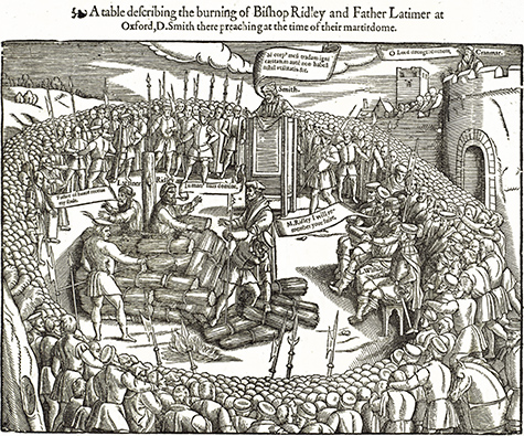 Burning of Ridley and Latimer, from Foxe's Book of Martyrs