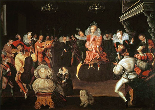 Elizabeth and Leicester Dancing (though not the Volta), c.1580