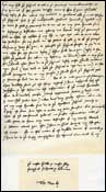 Facsimile of More's manuscript letter to King Henry VIII in 1534, concerning the Nun of Kent.