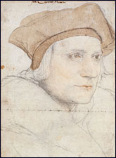 Sir Thomas More, c.1526. Sketch by Hans Holbein, the Younger. Royal Collection.