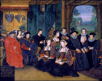 Sir Thomas More and his Family. Rowland Lockey, after Hans Holbein, the Younger. 1593. Victoria and Albert Museum.