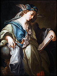 The Muse Urania. Attributed to Francesco Trevisani (1656 - 1746). A private collection, Rome.