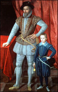 Sir Walter Ralegh Raleigh and his Son