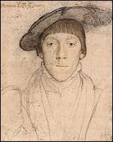 Sketch of Henry Howard, Earl of Surrey, c. 1533 by Hans Holbein. Royal Collection.