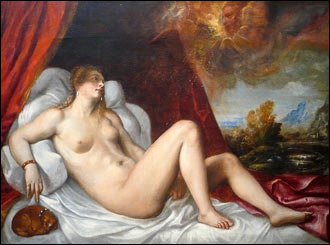 Workshop of Titian. Danae. c.1555