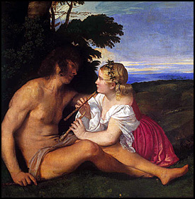 Titian. Three Ages of Man (detail), c1512