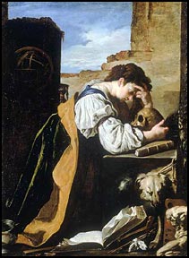 Domenico Fetti. Melancholy, c1620. Galleria dell'Accademia, Venice.