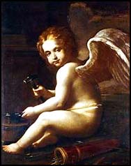 Giovan Francesco Gessi. Cupid Sharpening his Arrows.