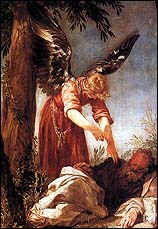 Juan Antonio Escalante. An Angel Awakens the Prophet Elijah, 1667.