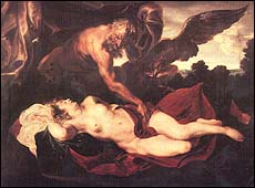 Anthony van Dyck. Jupiter and Atiope, c. 1617-1618.